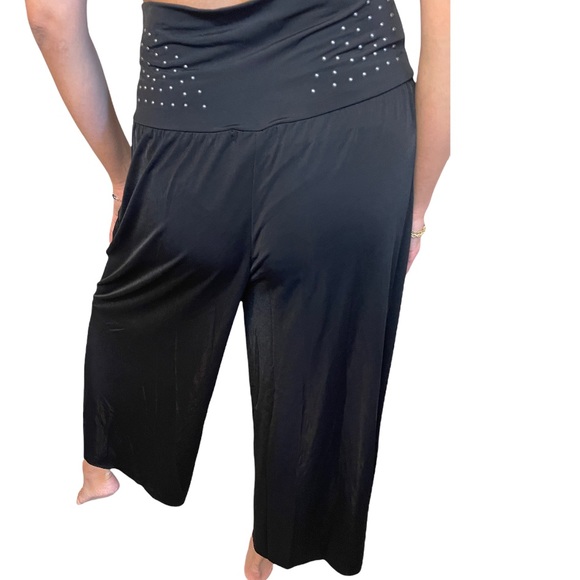 ISSEY MIYAKE - beautiful black, wide leg, Raw edge pants. - Picture 4 of 13